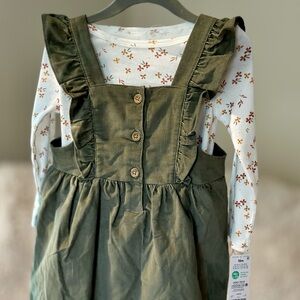 Carters Girls Green Dress